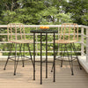 Barhocker Alphonsus 45x56x103,5cm (2 Stück PE Rattan und Stahl)