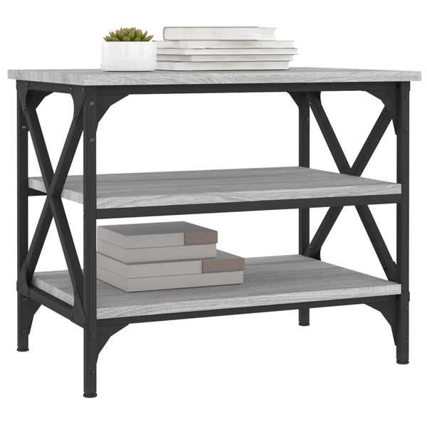 Grauer Beistelltisch Zhu 55x38x45cm (Holz)