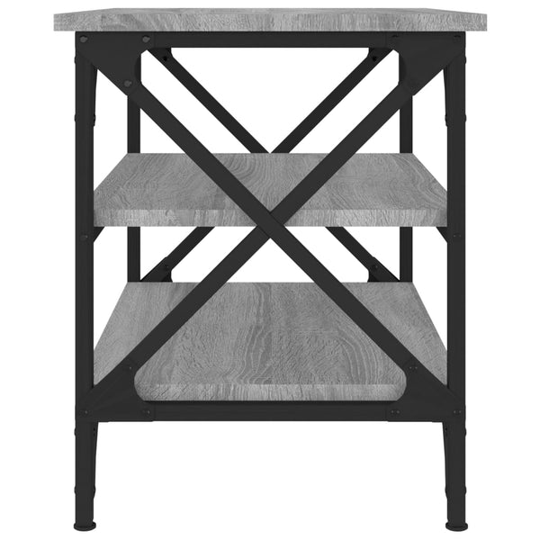 Grauer Beistelltisch Zhu 55x38x45cm (Holz)