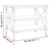 Grauer Beistelltisch Zhu 55x38x45cm (Holz)