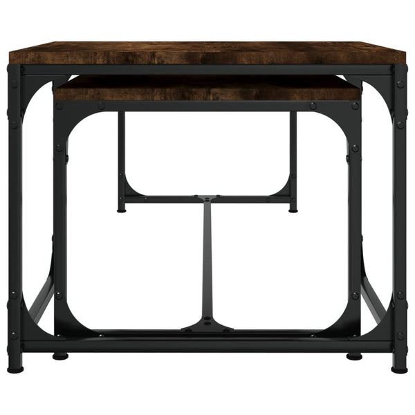 Couchtische Iacobescu (2 Stk. Räuchereiche Holz)