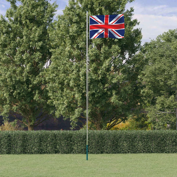 Großbritanniens Flagge und Fahnenmast Cayden 6,23 m (Aluminium)
