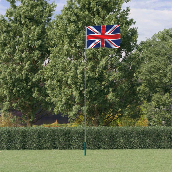 Flagge und Fahnenmast des Vereinigten Königreichs Cayden 5,55 m (Aluminium)
