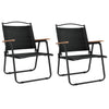 Schwarze Campingstühle Gyany 54x55x78cm (2 Stück Oxford-Gewebe)