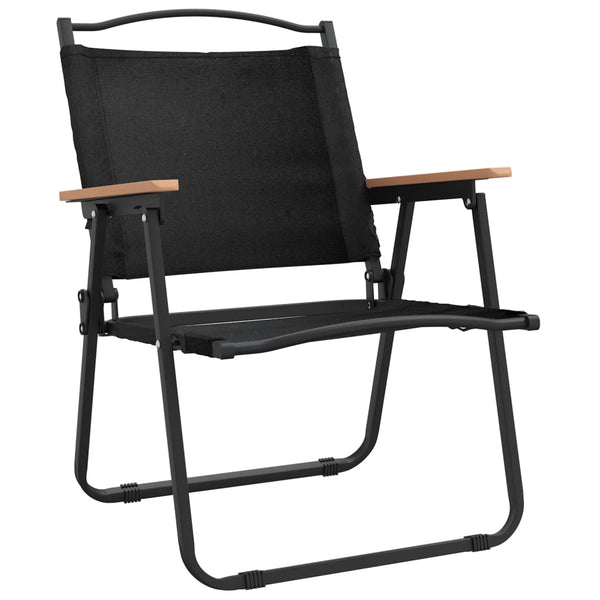 Schwarze Campingstühle Gyany 54x55x78cm (2 Stück Oxford-Gewebe)