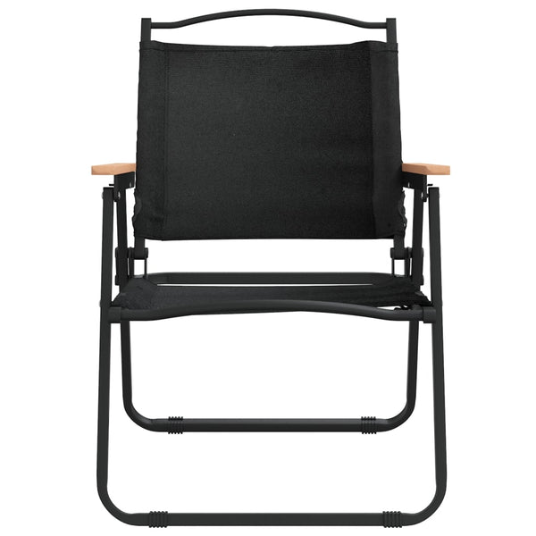 Schwarze Campingstühle Gyany 54x55x78cm (2 Stück Oxford-Gewebe)