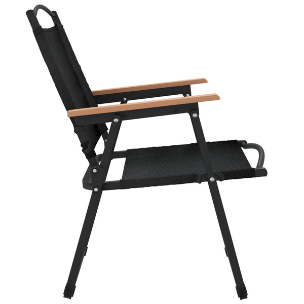 Schwarze Campingstühle Gyany 54x55x78cm (2 Stück Oxford-Gewebe)