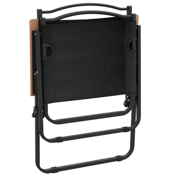 Schwarze Campingstühle Gyany 54x55x78cm (2 Stück Oxford-Gewebe)