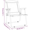 Schwarze Campingstühle Gyany 54x55x78cm (2 Stück Oxford-Gewebe)