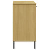 Braunes Sideboard mit Metallfüßen Judifta 113x40x77cm (Massivholz Oslo)
