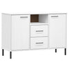 Weißes Sideboard mit Metallfüßen Judifta 113x40x77cm (Massivholz Oslo)