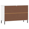 Weißes Sideboard mit Metallfüßen Judifta 113x40x77cm (Massivholz Oslo)