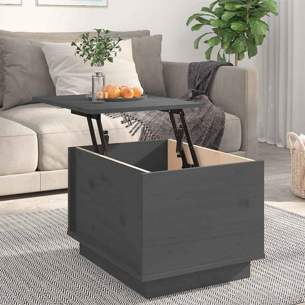 Grauer Couchtisch Nerissa 40x50x35cm (Kiefer)