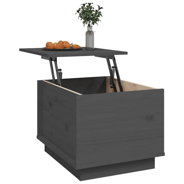 Grauer Couchtisch Nerissa 40x50x35cm (Kiefer)