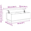 Couchtisch Artemi grau 100x50x35cm (Kiefer)