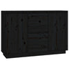 Schwarzes Sideboard Gratzzela 111x34x75cm (Kiefer)