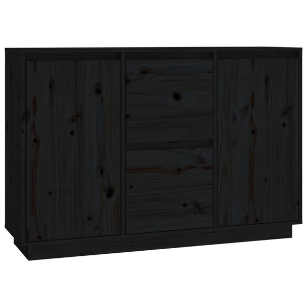 Schwarzes Sideboard Gratzzela 111x34x75cm (Kiefer)