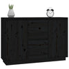 Schwarzes Sideboard Gratzzela 111x34x75cm (Kiefer)