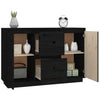 Schwarzes Sideboard Gratzzela 111x34x75cm (Kiefer)