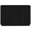 Schwarzes Sideboard Gratzzela 111x34x75cm (Kiefer)
