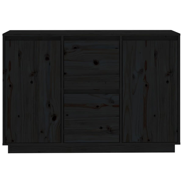 Schwarzes Sideboard Gratzzela 111x34x75cm (Kiefer)