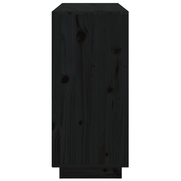 Schwarzes Sideboard Gratzzela 111x34x75cm (Kiefer)