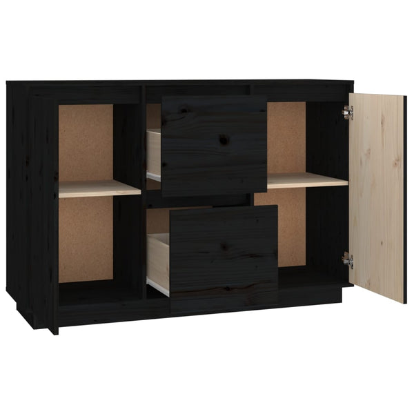 Schwarzes Sideboard Gratzzela 111x34x75cm (Kiefer)