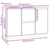 Schwarzes Sideboard Gratzzela 111x34x75cm (Kiefer)