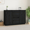 Schwarzes Sideboard Gratzzela 111x34x75cm (Kiefer)