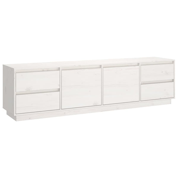 Weißes TV-Lowboard Dinel 176x37x47,5cm (Kiefer)