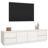 Weißes TV-Lowboard Dinel 176x37x47,5cm (Kiefer)