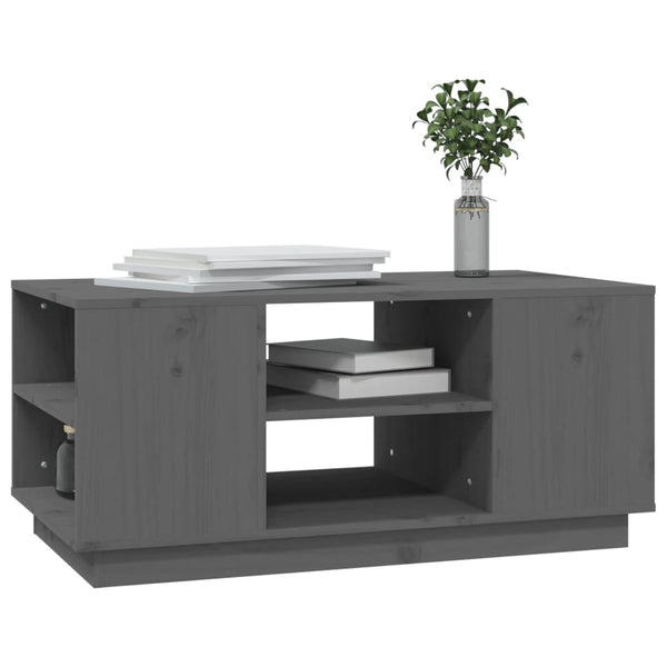 Grauer Couchtisch Pantilimona 90x49x40,5 cm (Kiefer)