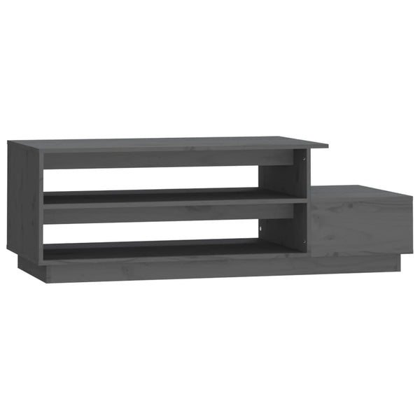 Grauer Couchtisch Vinatoru 120x50x40,5cm (Kiefer)