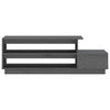 Grauer Couchtisch Vinatoru 120x50x40,5cm (Kiefer)