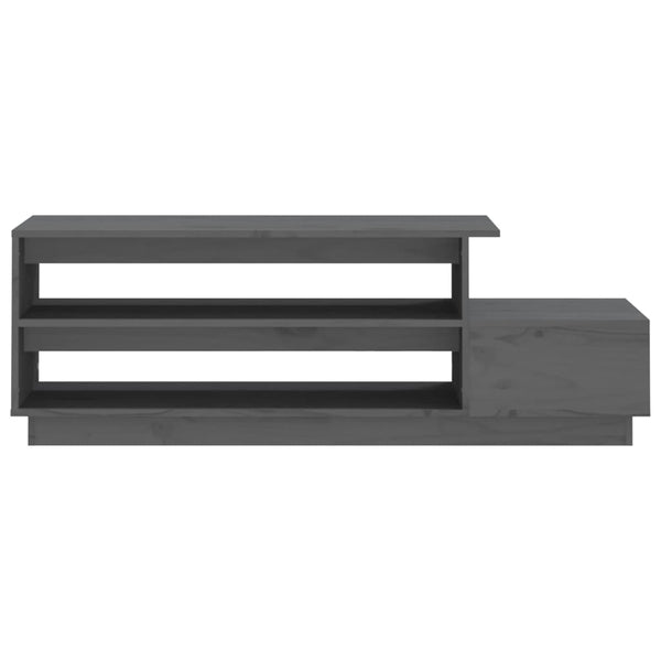 Grauer Couchtisch Vinatoru 120x50x40,5cm (Kiefer)