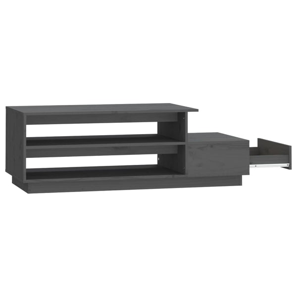 Grauer Couchtisch Vinatoru 120x50x40,5cm (Kiefer)