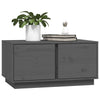 Grauer Couchtisch Rafia 80x50x40cm (Kiefer)