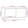 Grauer Couchtisch Rafia 80x50x40cm (Kiefer)