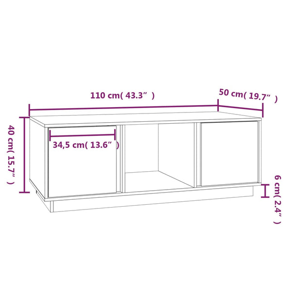 Couchtisch Egidiu 110x50x40cm (Kiefer)