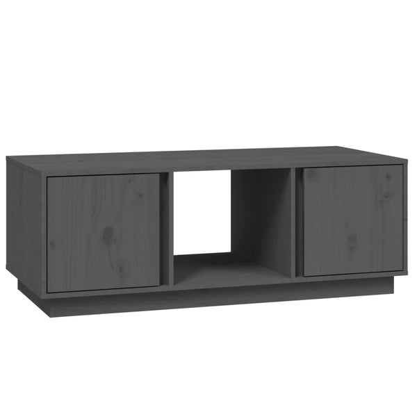 Grauer Couchtisch Egidiu 110x50x40cm (Kiefer)