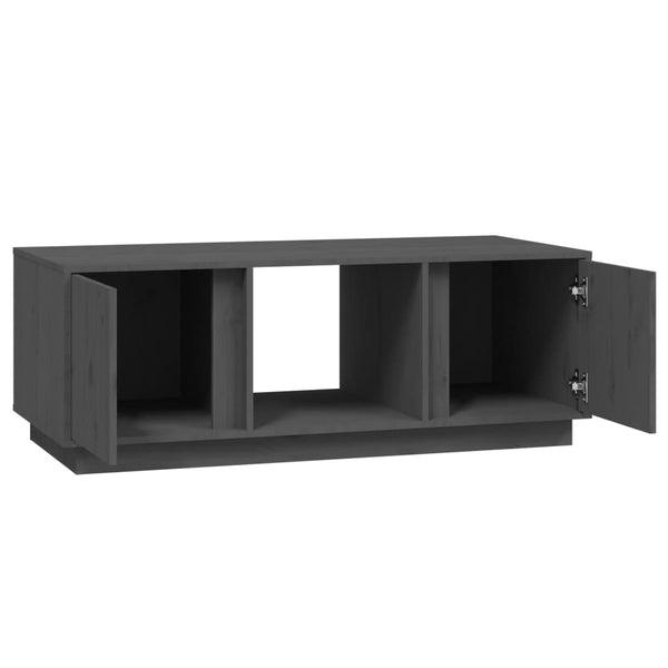 Grauer Couchtisch Egidiu 110x50x40cm (Kiefer)