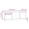 Grauer Couchtisch Egidiu 110x50x40cm (Kiefer)
