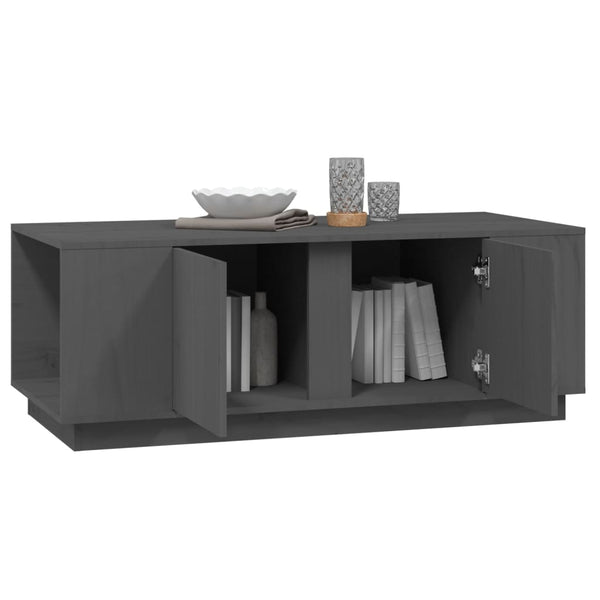 Grauer Couchtisch Zipora 110x50x40cm (Kiefer)