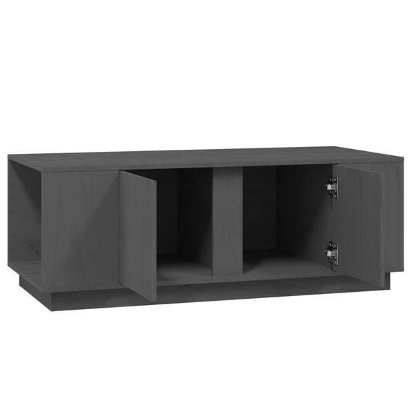 Grauer Couchtisch Zipora 110x50x40cm (Kiefer)