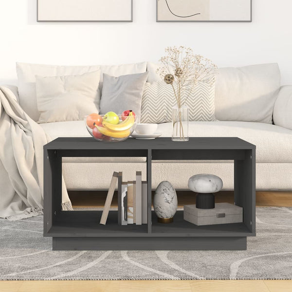 Grauer Couchtisch Jonatan 80x50x40cm (Kiefer)