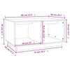 Grauer Couchtisch Jonatan 80x50x40cm (Kiefer)