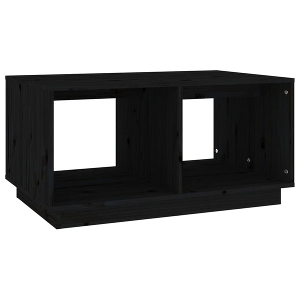 Schwarzer Couchtisch Jonatan 80x50x40cm (Kiefer)