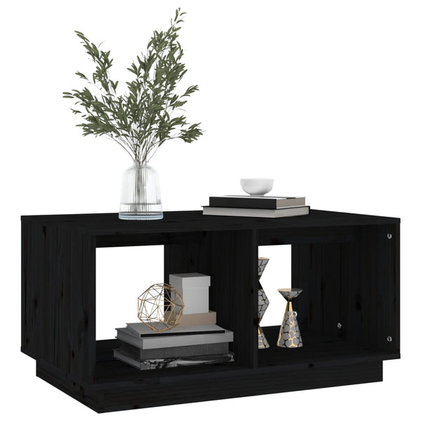 Schwarzer Couchtisch Jonatan 80x50x40cm (Kiefer)