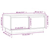 Grauer Couchtisch Menyhart 00x50x35cm (Kiefer)