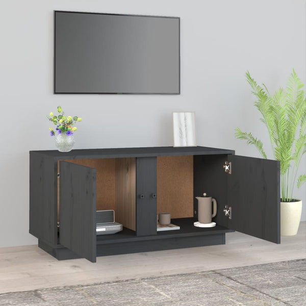 Graues TV-Möbel Othel 80x35x40,5cm (Kiefer)